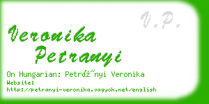 veronika petranyi business card